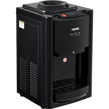 Global Industrial Countertop Tri-Temp Water Dispenser, Black 670438